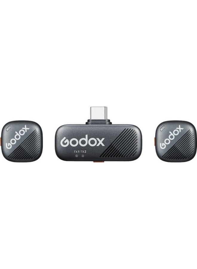 Godox Cube-S 2-Person Wireless Microphone System BLACK (TYBE-C) + GHM-001 microphone handheld adapter - Image 3